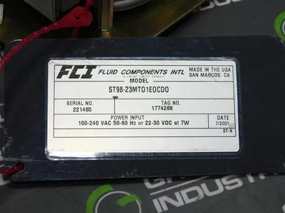 USED FLUID COMPONENTS INTL ST98-23MT01E0CD0