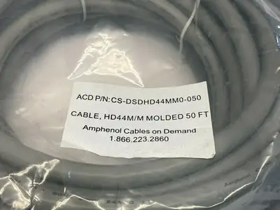 CS-DSDHD44MM0-050 | Amphenol  Male Heavy Duty D-Sub 44 Pin Cordset 50' FT - New