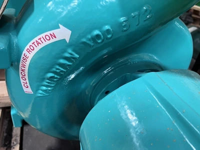 6" Vaughan Vertical Pump, Rated 40HP
