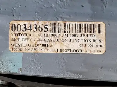 USED TECO-WESTINGHOUSE PDH10008TE6