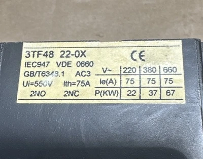 USED Siemens 3TF48 22-0X