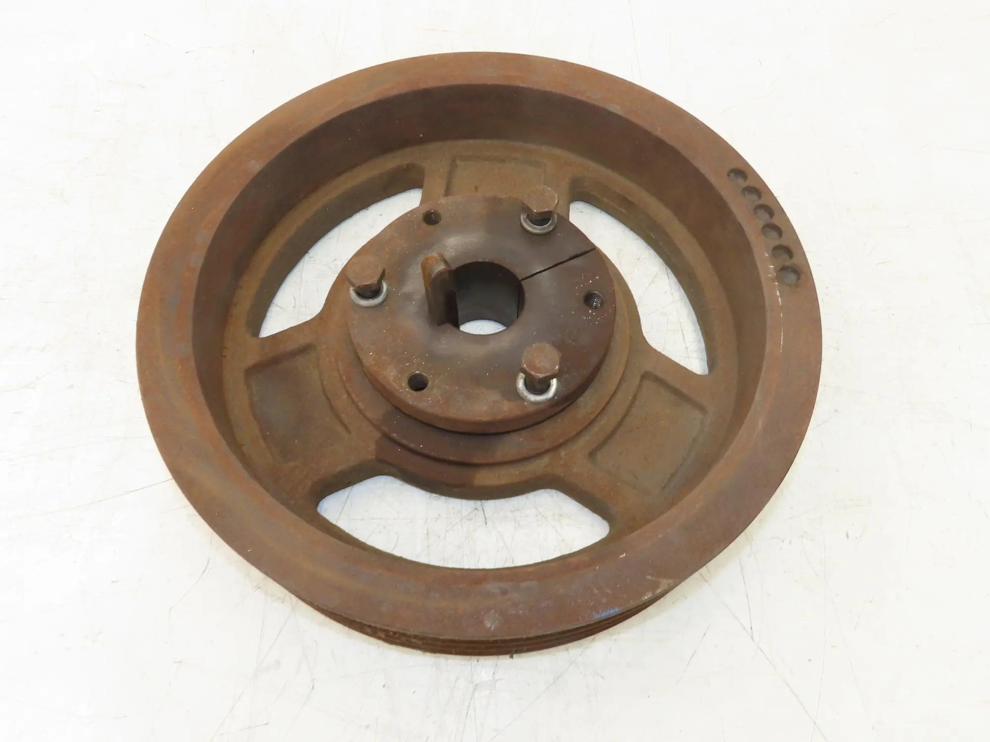 3-Groove C 0.88" V-Belt Pulley Sheave R1 Taper Bushed 14.5" OD 1-15/16" Bore