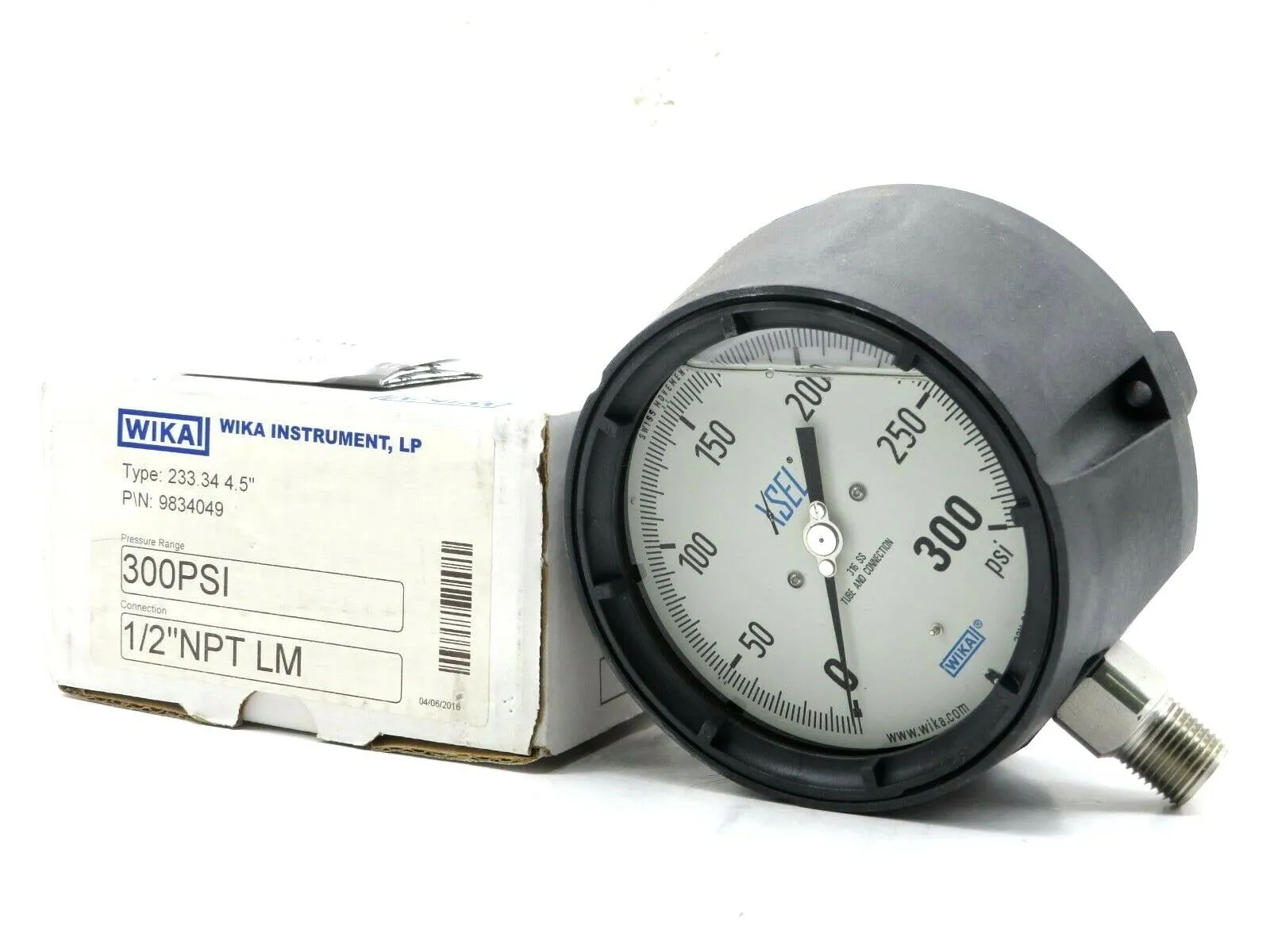 NEW WIKA 9834049 PROCESS GAUGES – TYPE 233.34 – 300 PSI – SIZE 4.5"