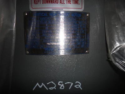 Westinghouse 125 hp, 1800 rpm Vertical Hollw Shaft motor