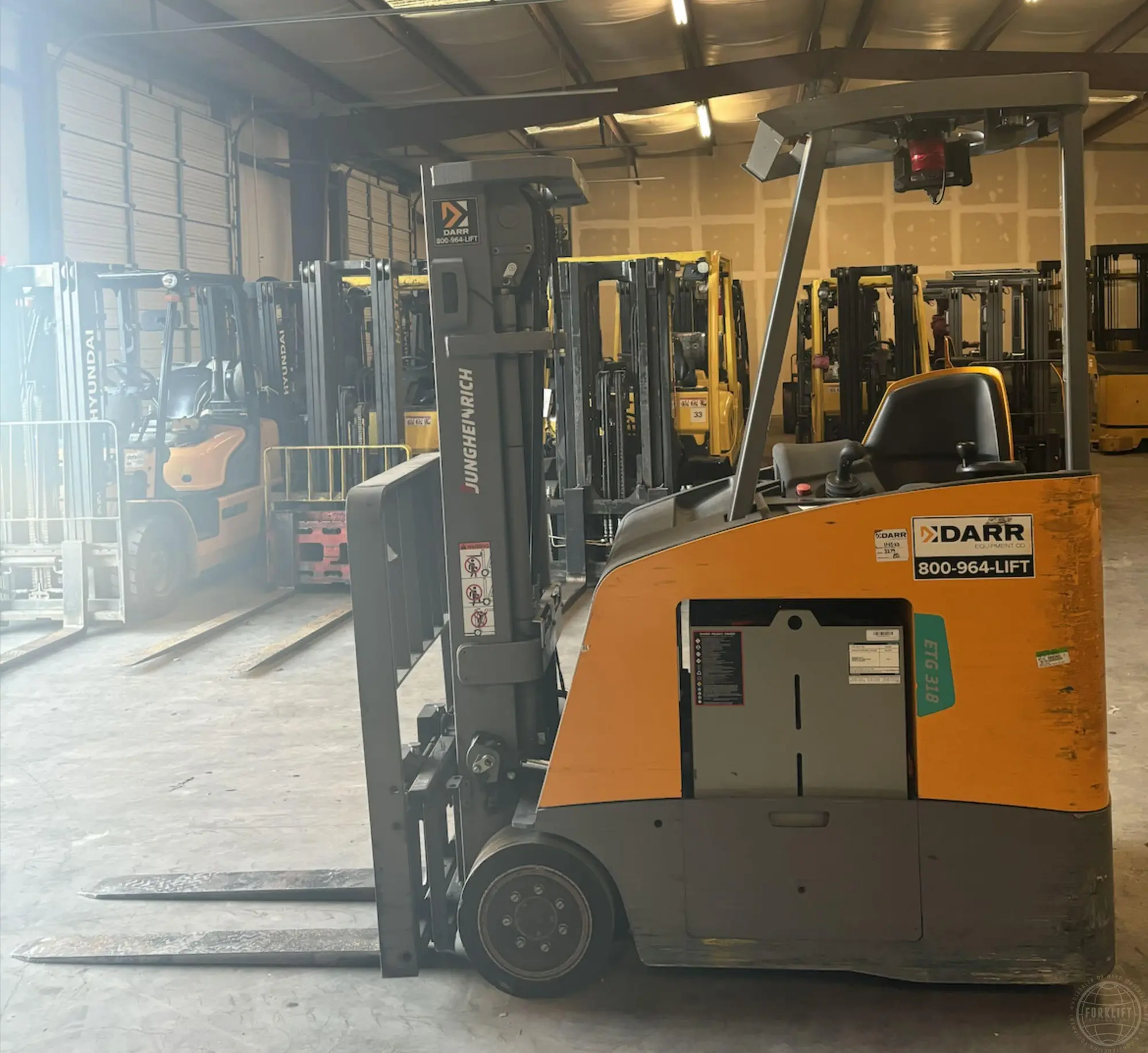 Used 2021 JUNGHEINRICH ETG318 3-Wheel Sit down Electric Counterbalance Forklifts Texas US | Forklift Exchange #1274561