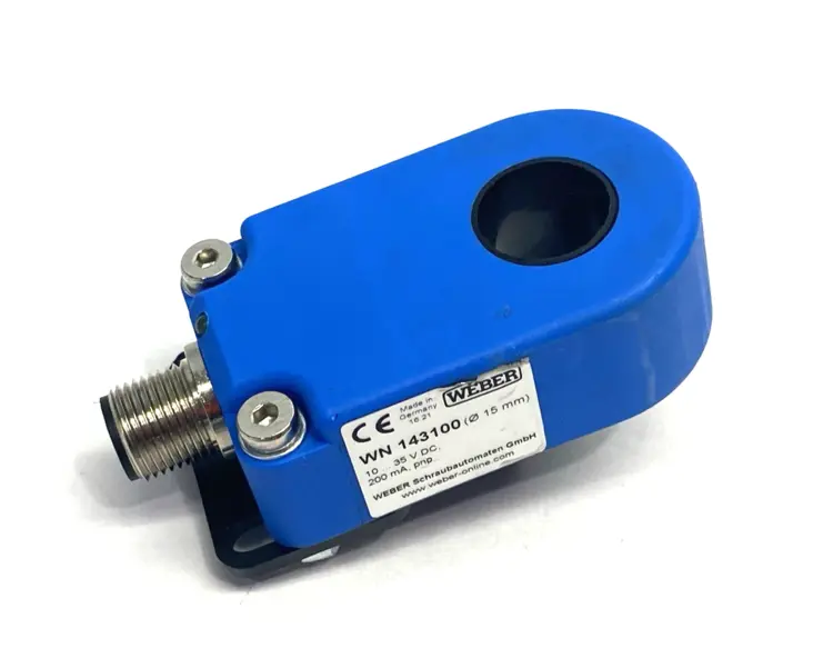 Used Weber Inductive Ring Sensor 15mm Hole Dia. 10-35VDC 200mA PNP Sensors Michigan US | Maverick Industrial Sales #1410862
