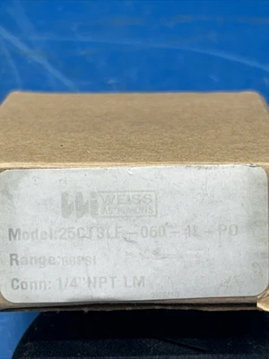 NEW Weiss Instruments 25CTSLF-060-4L-PO