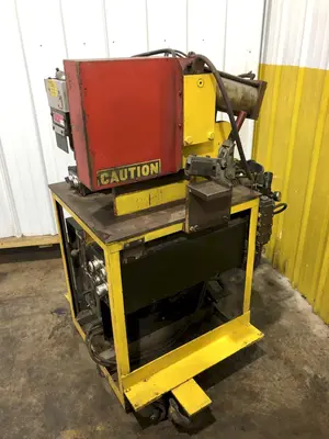 10" x .080" COIL JOINING TECH SHEAR BUTT END WELDER WITH MILLER ECONO TWIN HF WELDER: STOCK #19064
