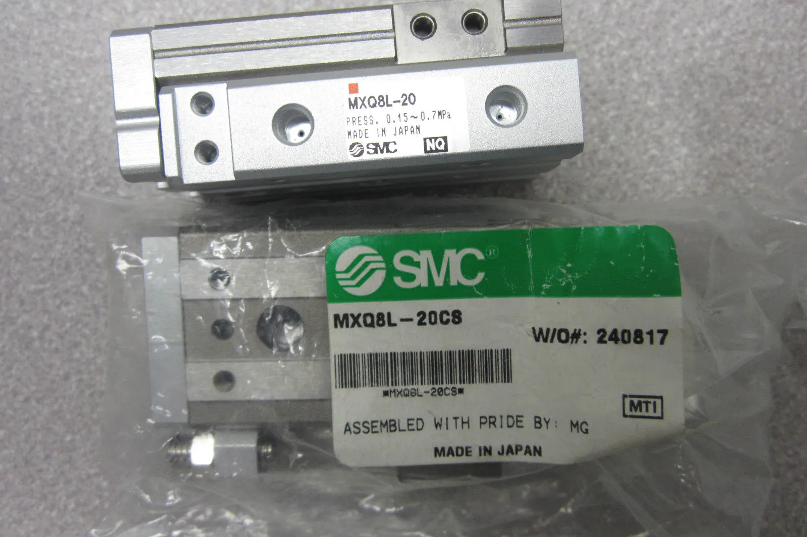 NEW SMC MXQ8L-20CS SLIDE TABLE CYLINDER MXQ8L20CS