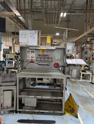 (2) Visual Inspection Tables W/ (2) Touchscreen Modules & (2) Acer Monitors