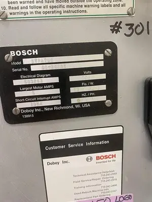 Used BOSCH _UNKNOWN_ Flow Wrappers Florida US | UNION STANDARD EQUIPMENT CO. #1369340