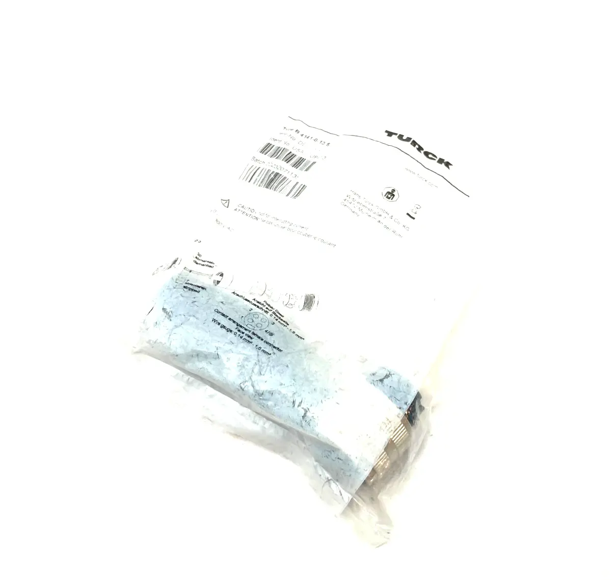 B 4141-0/13.5,U6413 | Turck B 4141-0/13.5 Round Field Wireable Connector 7/8" Female U6413 - New
