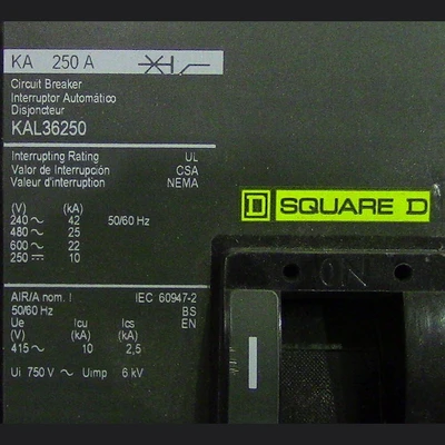 Square D 3 Pole 250 Amp KAL Breaker