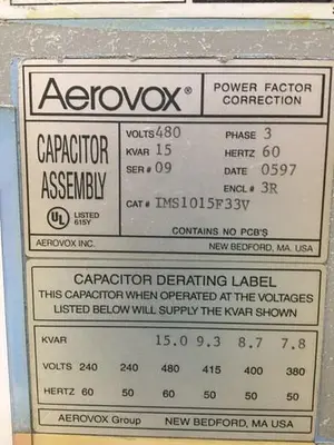 USED AEROVOX IMS1015F33V