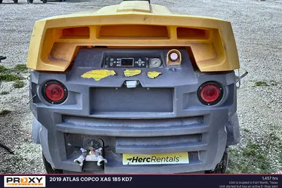 Used 2019 ATLAS COPCO XAS 185 KD7 Air Compressors, Portable Texas US | Proxy Equipment #1385409