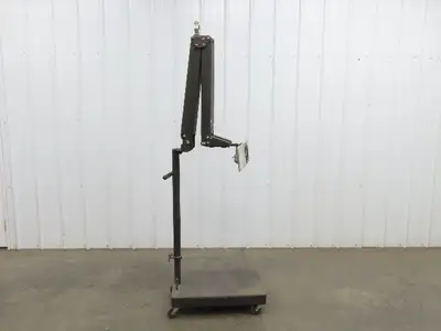Industrial Floor Stand Adjustable Arm Heavy Duty 26x16" Base Powder Coated Steel