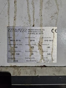 Used 2016 WEIMA WLK25SJ Misc Recycling Florida US | ESCOBAR TRADING, INC. #1354731