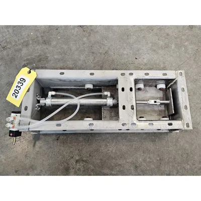 Used 6" Square Stainless Steel Pneumatic Roller Gate Valve