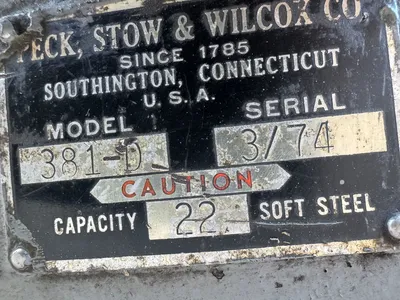 ROPER WHITNEY 381D Plate Bending Rolls including Pinch | THREE RIVERS MACHINERY (10)