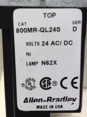 New | in-Stock ALLEN-BRADLEY 800MR-QL24GS SERIES D Lighting | Surplus Asset Holdings #1226565