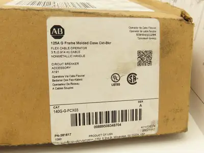 Allen Bradley 140G-G-FCX03 125A Disconnect Switch Enclosure Handle Kit 3' Cable
