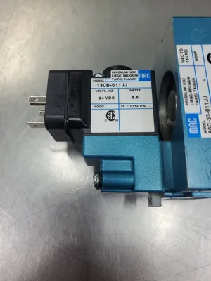 MAC 56C-33-611JJ Solenoid Valve w/130B-611JJ Module, 24VDC 150PSI. 6A-11