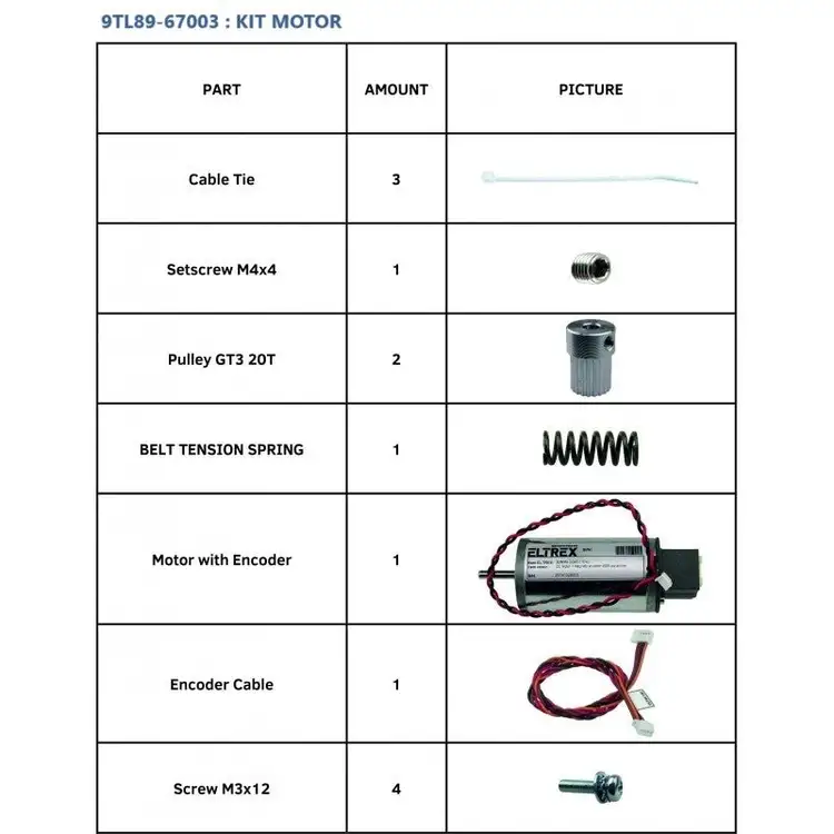Used _UNKNOWN_ SummaCut Motor Kit for Summa S One Series (9TL89-67003) Digital Finishing Oklahoma US | Wide Image Solutions #1538549