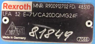 NEW REXROTH R900912702 VALVE BLOCK LFA32E-71/CA20DQMG24F 108733 R90052621
