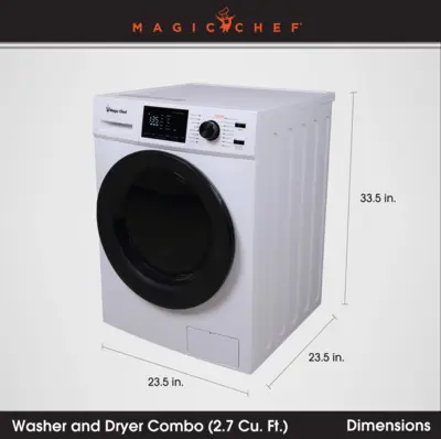 Magic Chef 2.7 CU. FT. WHITE ALL IN ONE VENTLESS WASHER DRYER COMBO