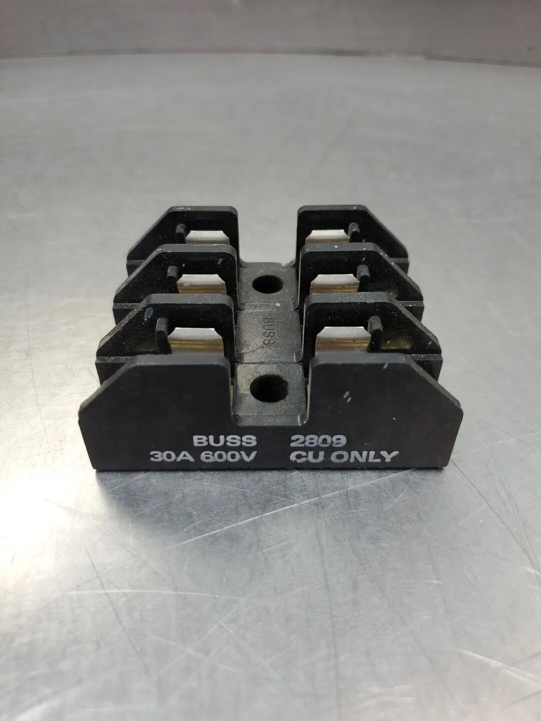 Bussman 2809 3-Fuse Block,, 30A 600V. 4D-31