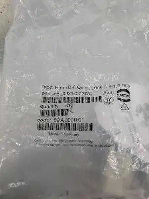 Harting 09210072732 HAN 7D-F Quick Lock Connector, Lot of 2. 5D-7