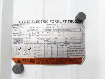 Toyota 24410-12640-71 Electric Forklift OPS Controller Assembly Off Of 8FBE15U