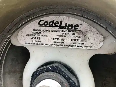 Codeline/Pentair 80A45 Side Ported Pressure Vessel for RO System 450PSI 20-120°F
