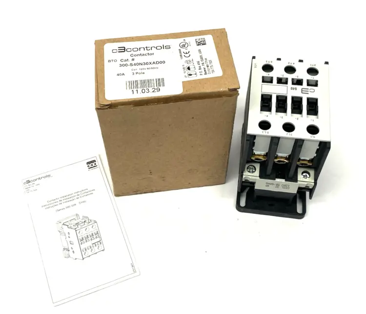 Used C3CONTROLS CONTACTOR 120V COIL, 40A 3-POLE PLC Contactors Michigan US | Maverick Industrial Sales #1090741