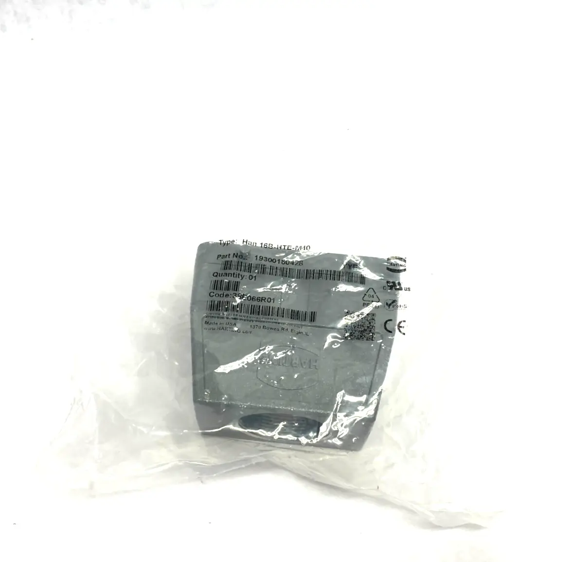 NEW HARTING INSERT HOUSING HAN B HOOD TOP ENTRY HC M40