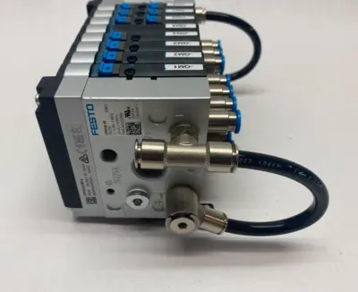 USED FESTO VALVE TERMINAL INTERFACE W/ 161360 X4 & 161362 X3 VALVES