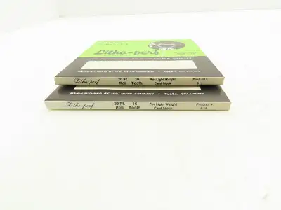 HS Boyd #815 Litho-Perf 20' Roll 16 Tooth Card Side Series Rules Lot of 2