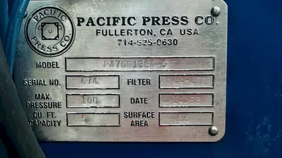 USED 1998 PACIFIC PRESS CO. P470E138A-5