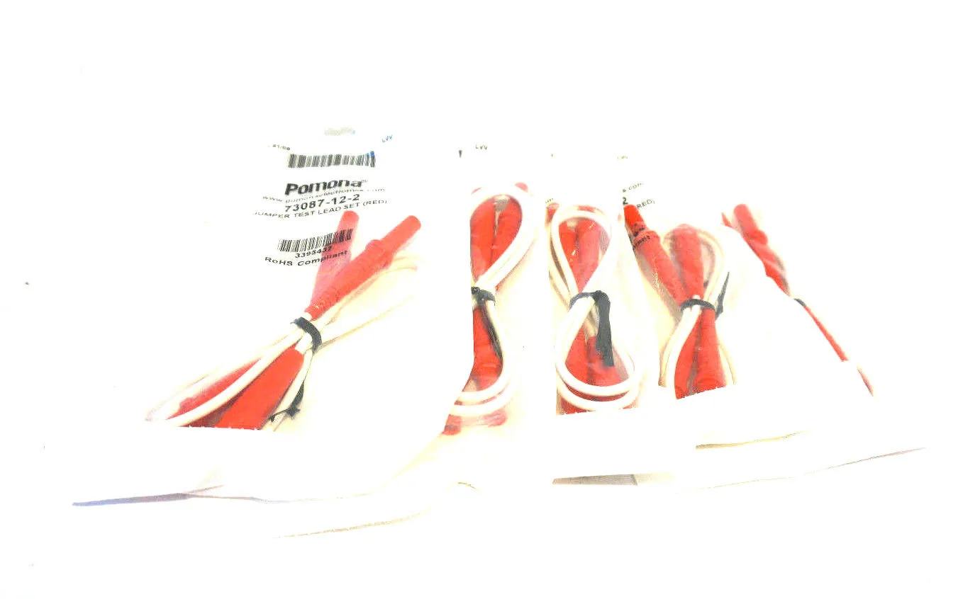 5 NEW POMONA 73087-12-2 JUMPER TEST LEAD SET 73087122
