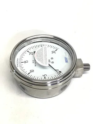 WIKA 9745386 Stainless Steel Pressure Gauge 1/4″NPT LM 0-30 PSI  (Lot of 2)