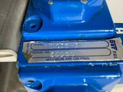 USED LOT OF 2 - SVF F.C.I STAINLESS STEEL HS15-2 VALVE ACTUATORS W/ 1" SANITARY FIT