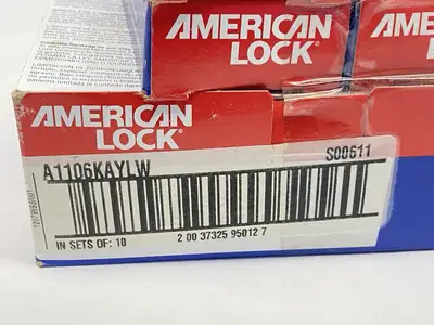 NEW AMERICAN LOCK LOCKOUT PADLOCK YELLOW KEY S00611 LOT OF 10