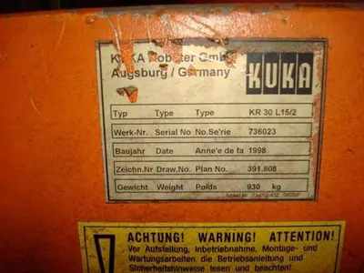 Used 1998 KUKA KR 30 L15/2 Robots Michigan US | Aucto #1333553