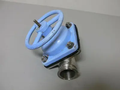 USED STAINLESS STEEL SANITARY 1" DIAPHRAGM VALVE