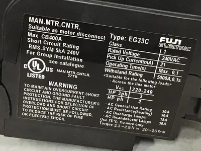 USED FUJI ELECTRIC EG33C EB3AEC-030B