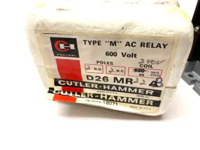 New | in-Stock Cutler-Hammer Type M AC Relay 600V 2 N.O. 2 N.C. Poles 240V Coil Relays & Switches Michigan US | Maverick Industrial Sales #1483190