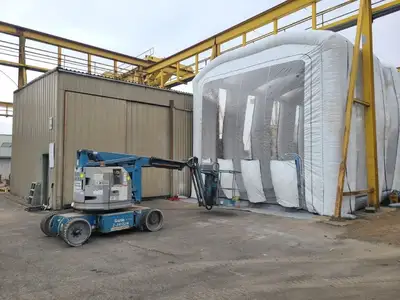 Portable Mobile Paint Booth - 55' x 23'-6" x 22'