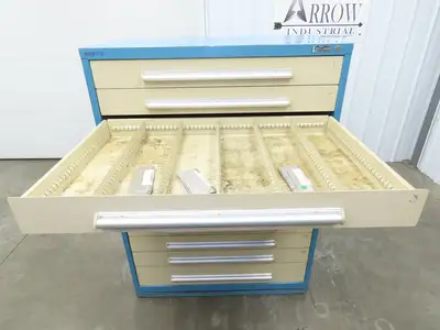 Nu-Era Modular Tool Storage Cabinet 11 Drawer 45x28x61" Stanley Vidmar Blue