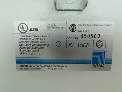 Rittal KL1508 Electrical Enclosure Terminal Box w/Backplate Gray 400x200x120mm