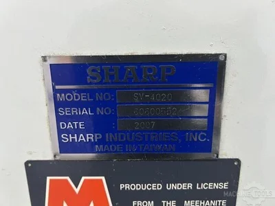 Used 2007 SHARP SV-4020 Vertical Machining Centers Georgia US | The Equipment Hub #1323231